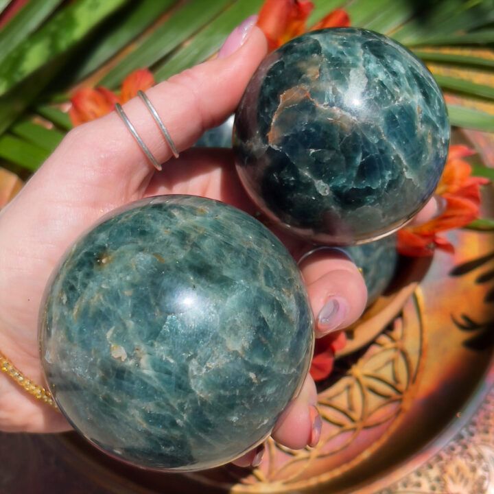 Balanced Metabolism Green Apatite Sphere