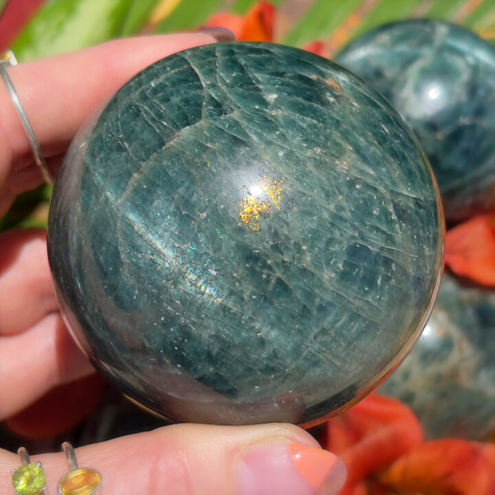 Balanced Metabolism Green Apatite Sphere