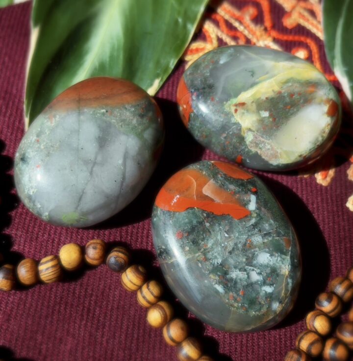 Heal and Relieve African Bloodstone Palm Stone