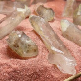 Enhanced Telepathy Natural Limonite in Quartz Point