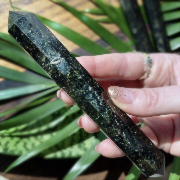 Sorceress Stone Nuummite Double Terminated Wand