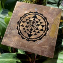 Sri Yantra Etched Copper Plate