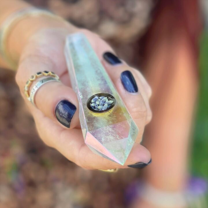 Angel Aura Quartz Ceremonial Pipe