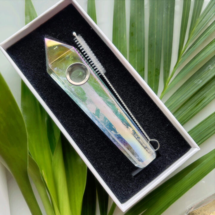 Angel Aura Quartz Ceremonial Pipe