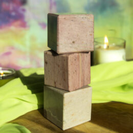 Grounded in Love Pink Petrified Wood Cube