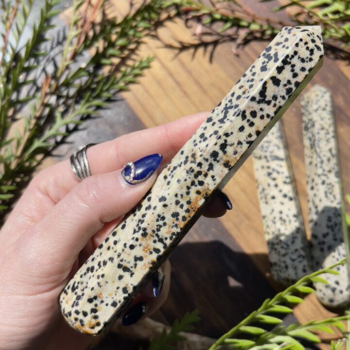 Single Terminated Dalmatian Jasper Wand