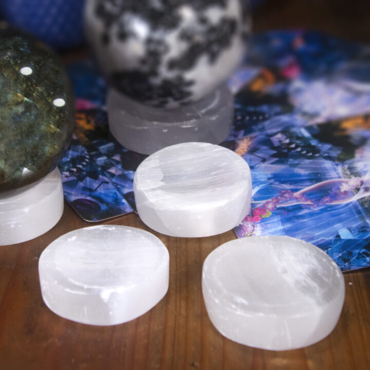 Raise the Vibe Selenite Sphere Stand