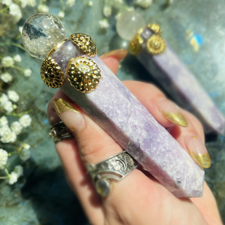 Stress Relief Lepidolite Wand