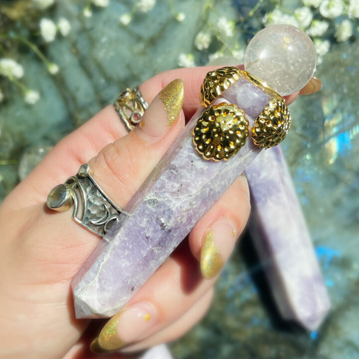 Stress Relief Lepidolite Wand