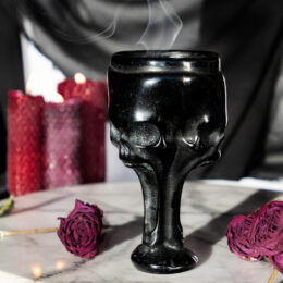 Ancestral Protection Black Obsidian Skull Chalice