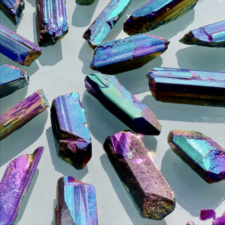 Divine Strength Titanium Aura Danburite