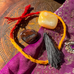 Diwali Mauli Bracelet and Protective Gemstone Set