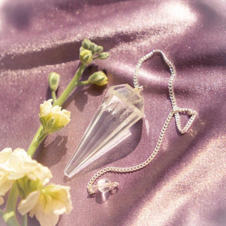 Enhanced Insight Clear Quartz Pendulum