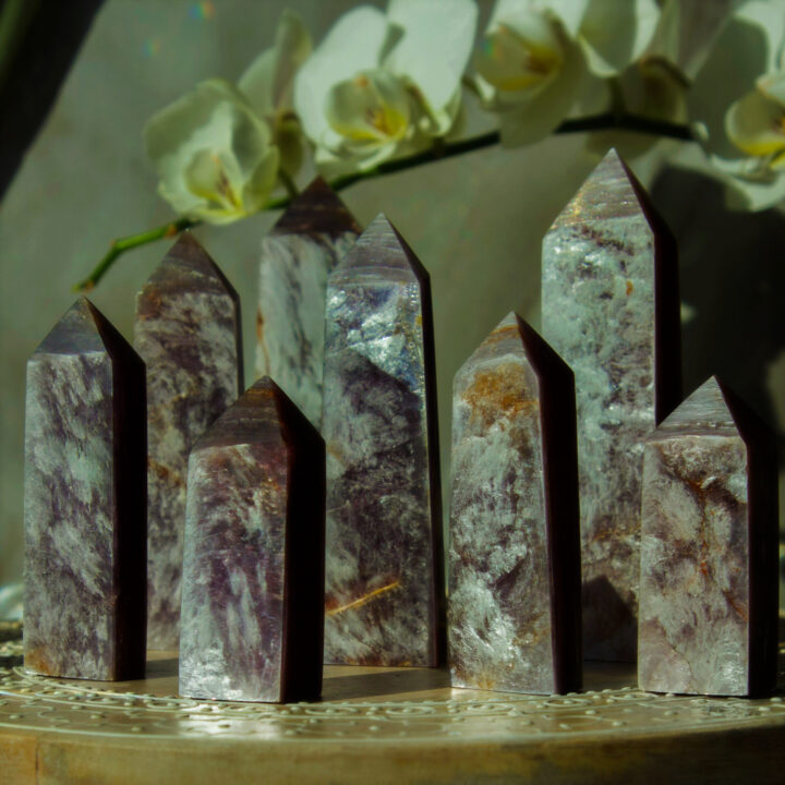 Light the Path to Peace Gel Lepidolite Obelisk