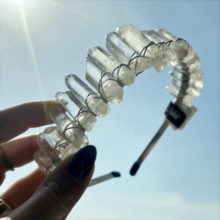 Rainbow LED Clear Quartz Crown