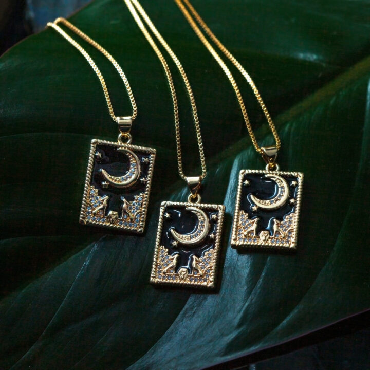 Tarot-Inspired Moon Zircon Necklace