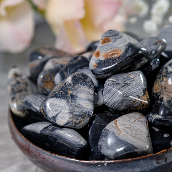 Tumbled Silver Leaf Jasper