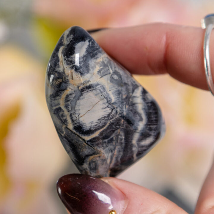 Tumbled Silver Leaf Jasper