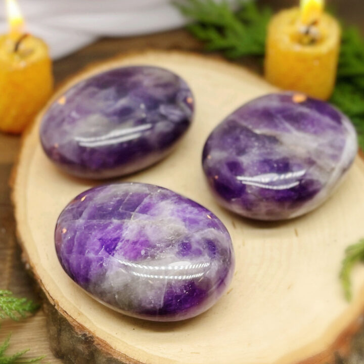 Divine Connection Amethyst Palm Stone