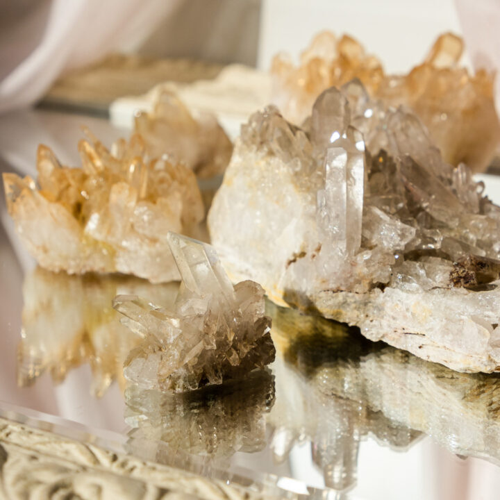 Enhanced Telepathy Limonite in Quartz Cluster