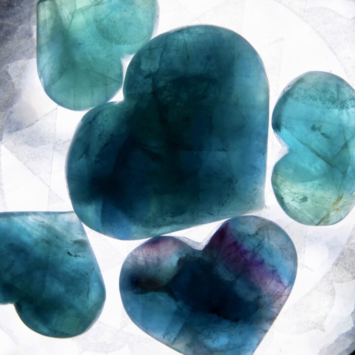 Find Your Purpose Teal Fluorite Heart