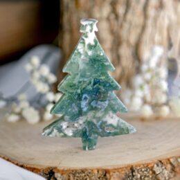 Moss Agate Christmas Tree