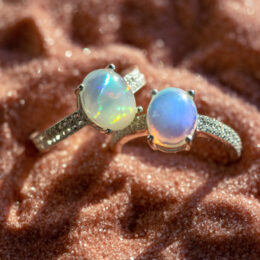 Inspired Evolution Opal and White Topaz Ring