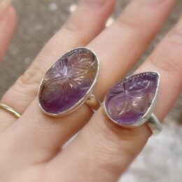 Carved Ametrine Ring