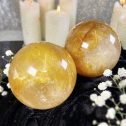 Golden Healer Quartz Abundance Sphere