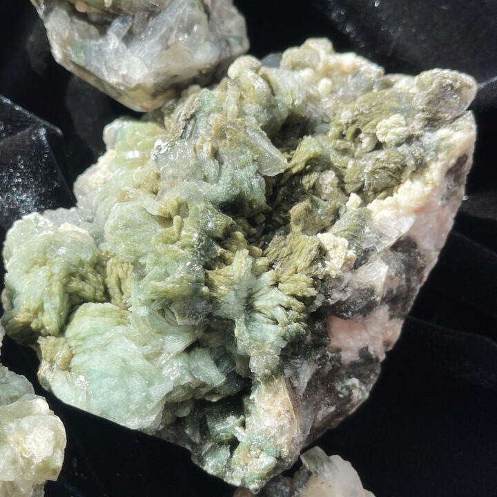 Peach and Green Stilbite on Green Apophyllite