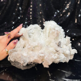 White Aragonite and Stalactite Quartz Cluster