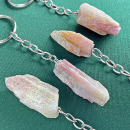 Courage to Love Pink and Yellow Tourmaline Keychain