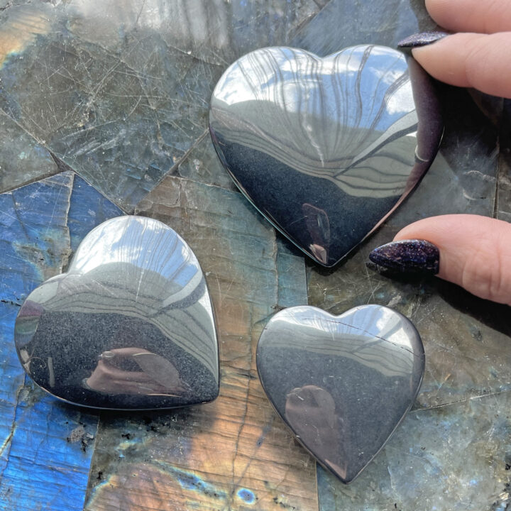 Grounded Love Hematite Heart