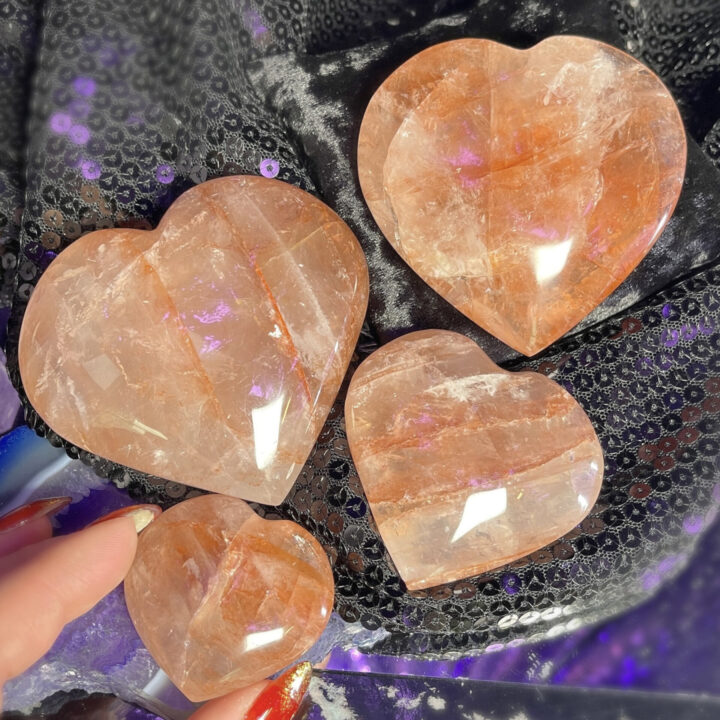 Red Hematoid Quartz Strength Heart