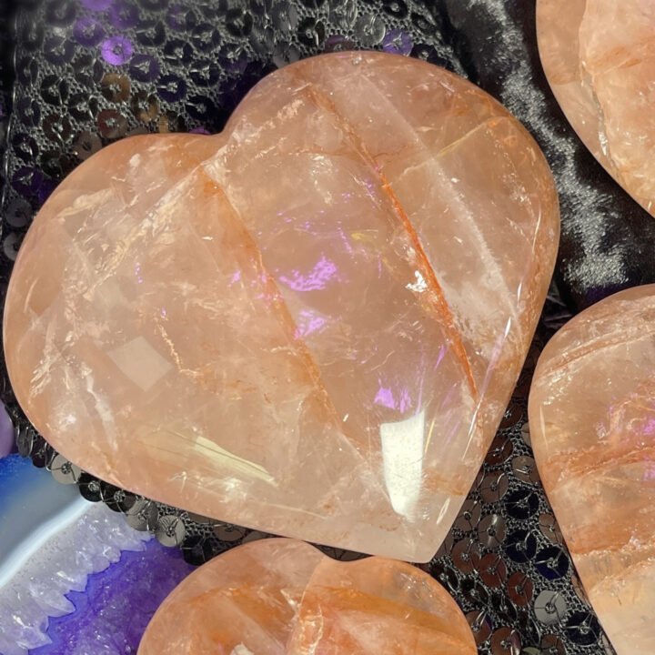 Red Hematoid Quartz Strength Heart