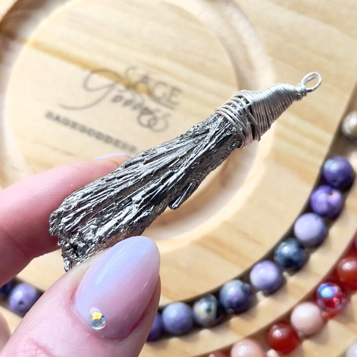 Silver Kyanite Moon Magic Charm