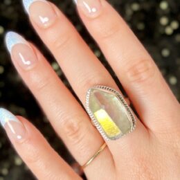 Angel Aura Quartz Point Ring