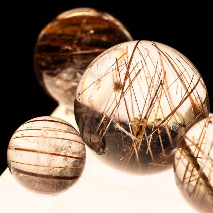 Red Rutilated Quartz Energy Conducting Sphere