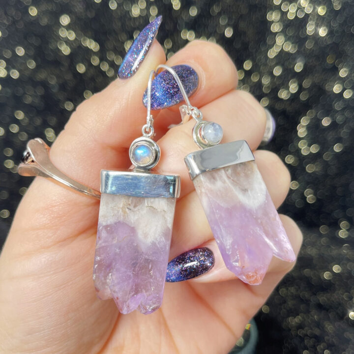 Ametrine and Moonstone Earrings