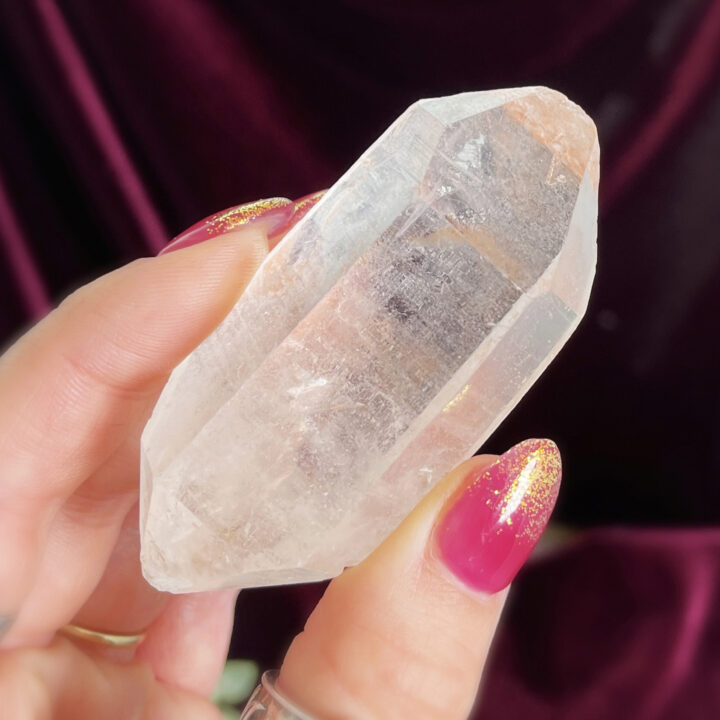 Double Terminated Lemurian Quartz Wand