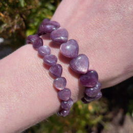 Gel Lepidolite Blissful Heart Bracelet