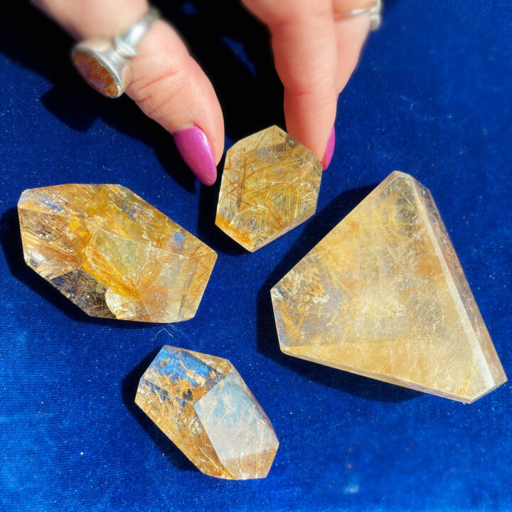 A-Grade Golden Rutilated Quartz Channeling Stone