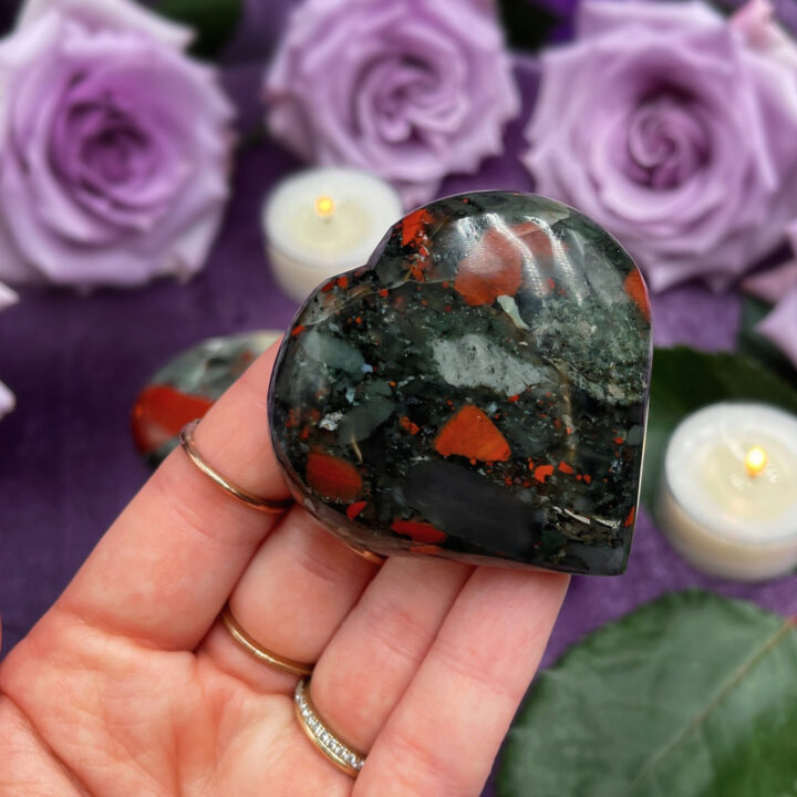 African Bloodstone Master Healer Heart