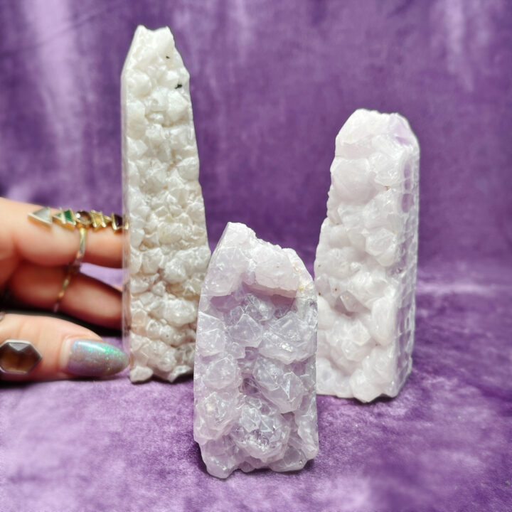 Dream Amethyst Natural-Sided Obelisk