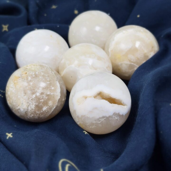 White Light Agate, Chalcedony, and Quartz Sphere