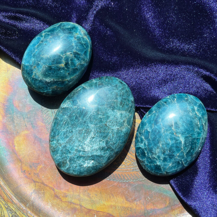 Green Apatite Palm Stone