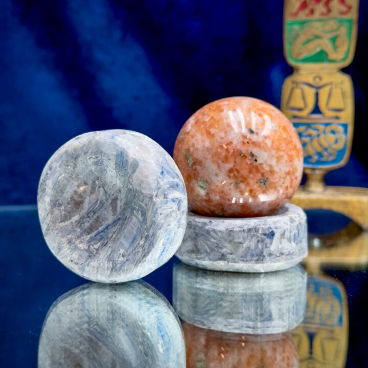 Blue Kyanite Sphere Stand