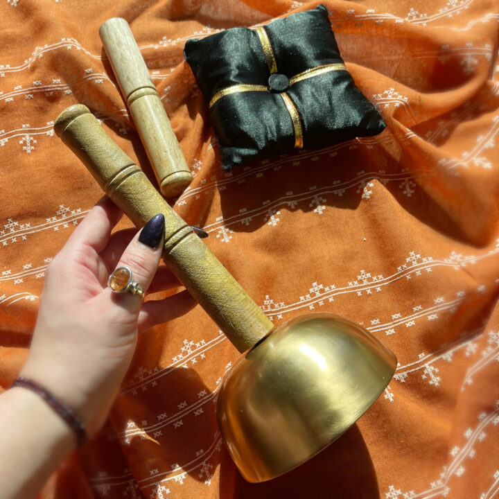 Denver Find: Brass Singing Bell with Mango Wood Handle