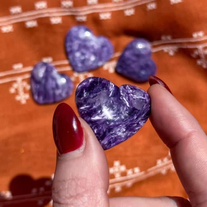 Gemmy Charoite Heart