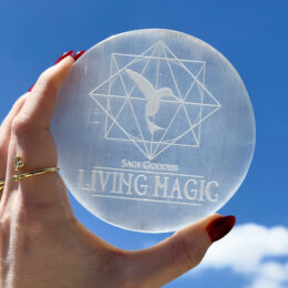 Living Magic Selenite Plate for Joy and Peace